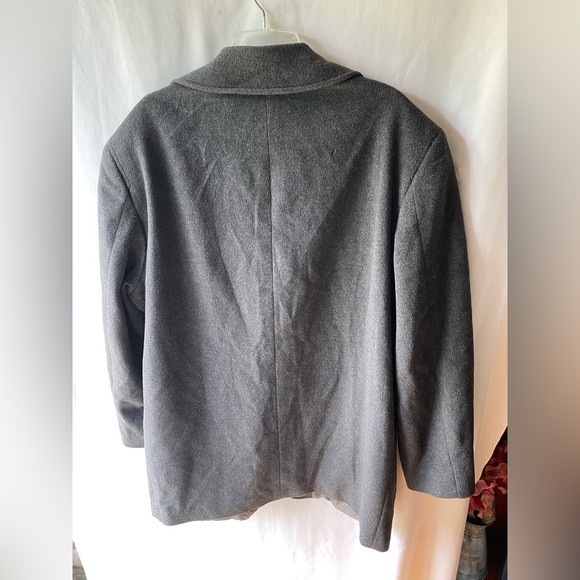 Perry Ellis Portfolio Coat 44R Gray Lambswool Angora - Picture 5 of 7